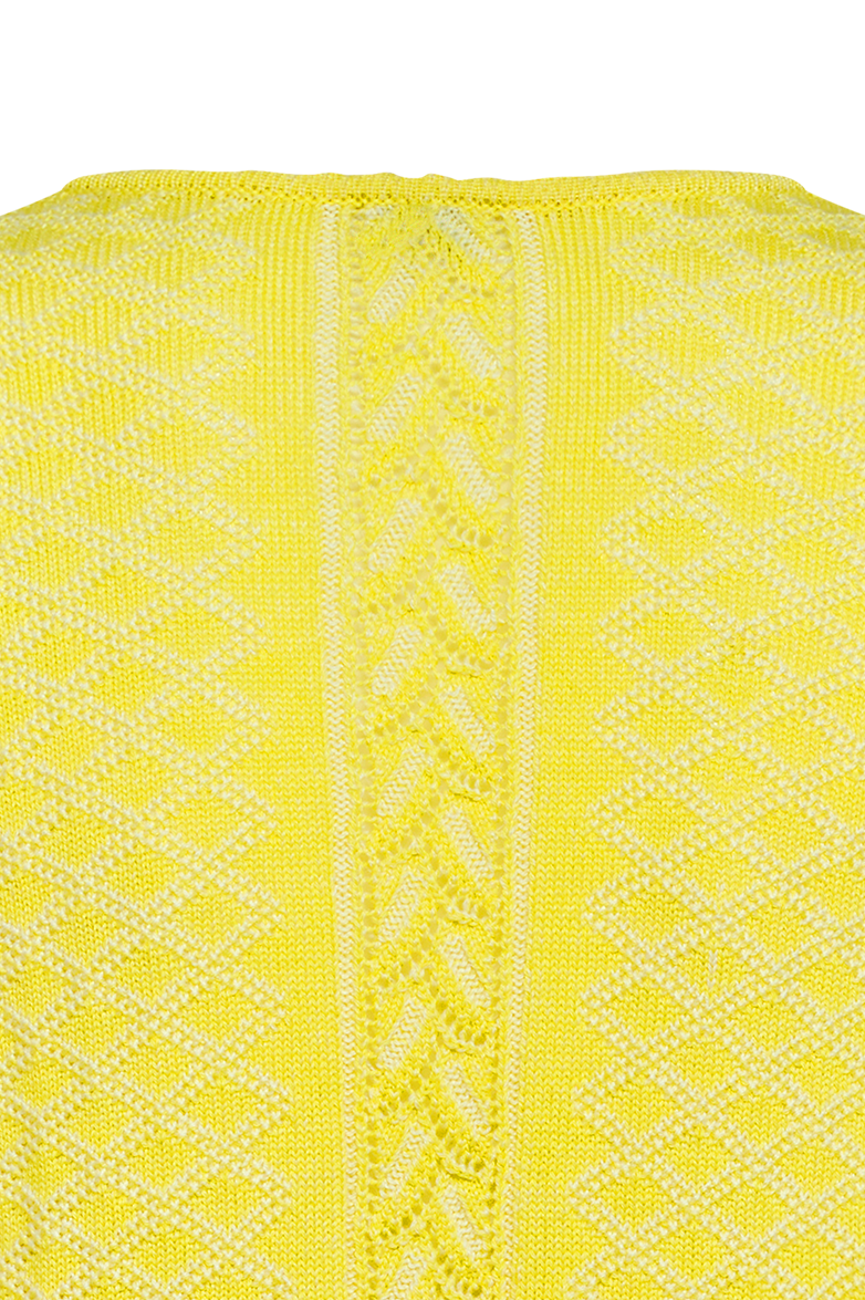 Plated cardigan with brocade pattern - Image 5