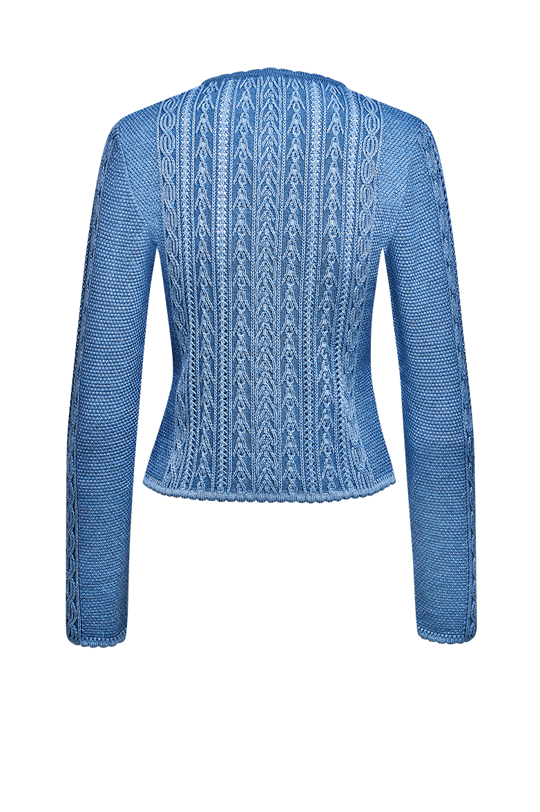 Jacket in plated knit - Image 8