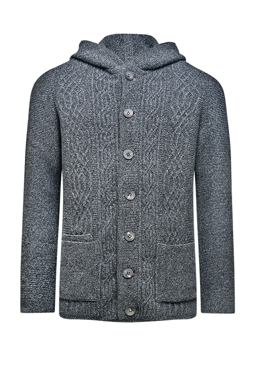 Strickjacke mit Kapuze