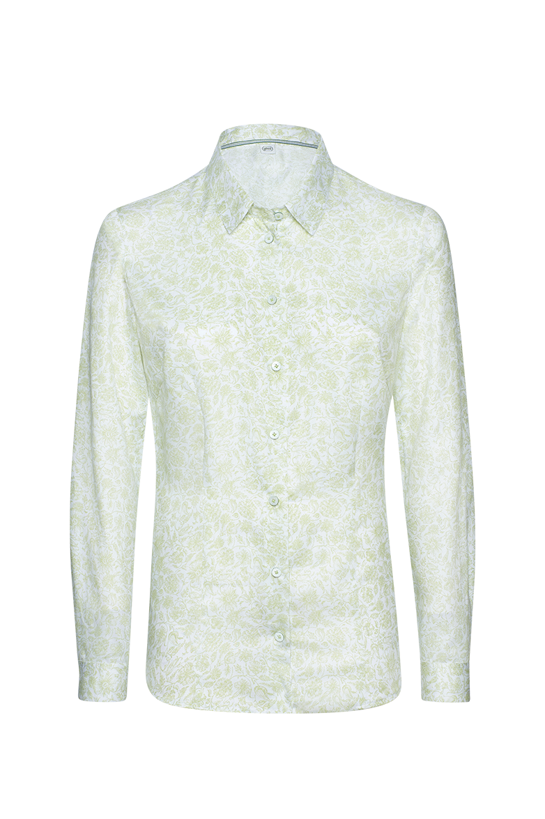 Blouse in fine cotton satin - Image 1
