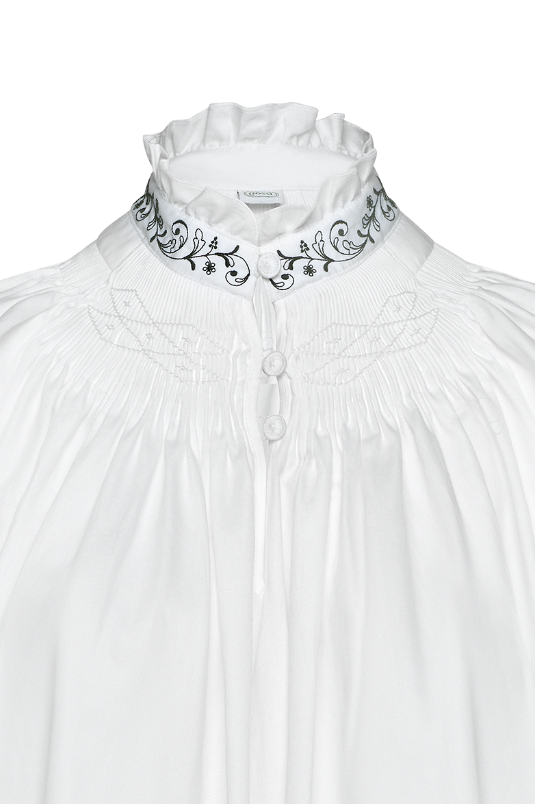 Festive blouse with standing pleats - Image 3