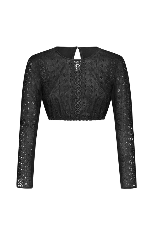 Eyelet-stitch Dirndl blouse