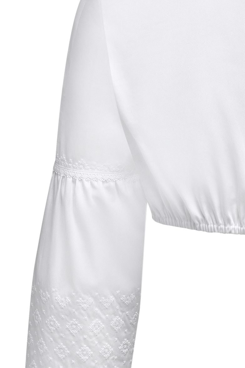Edition Dirndl blouse in cotton satin - Image 6