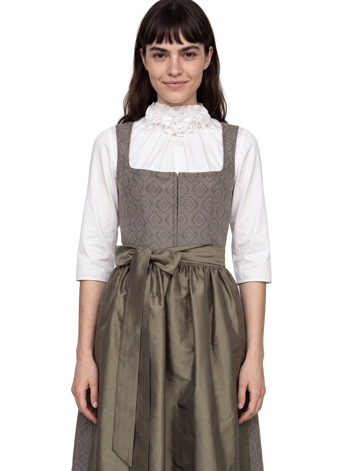 Dirndlbluse mit Rosen - Bild 1