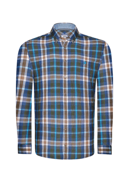 Checked and buttoned up