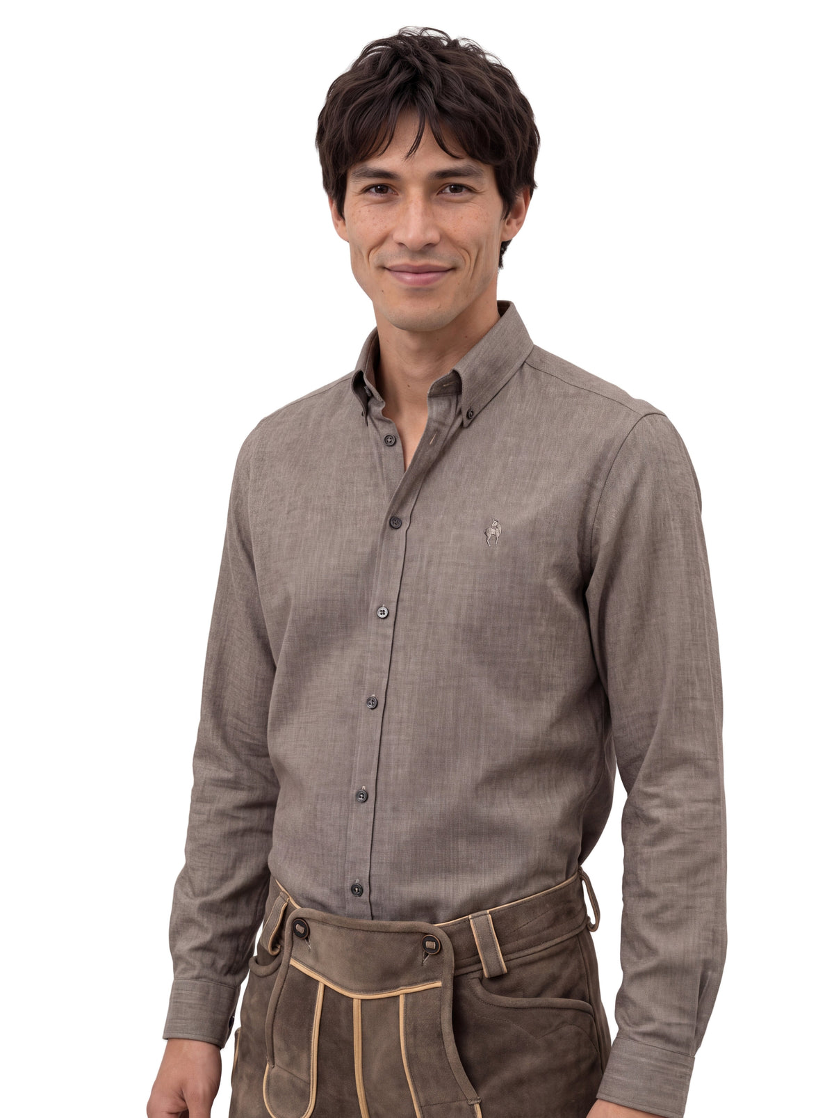 Button-down herringbone shirt - Image 8