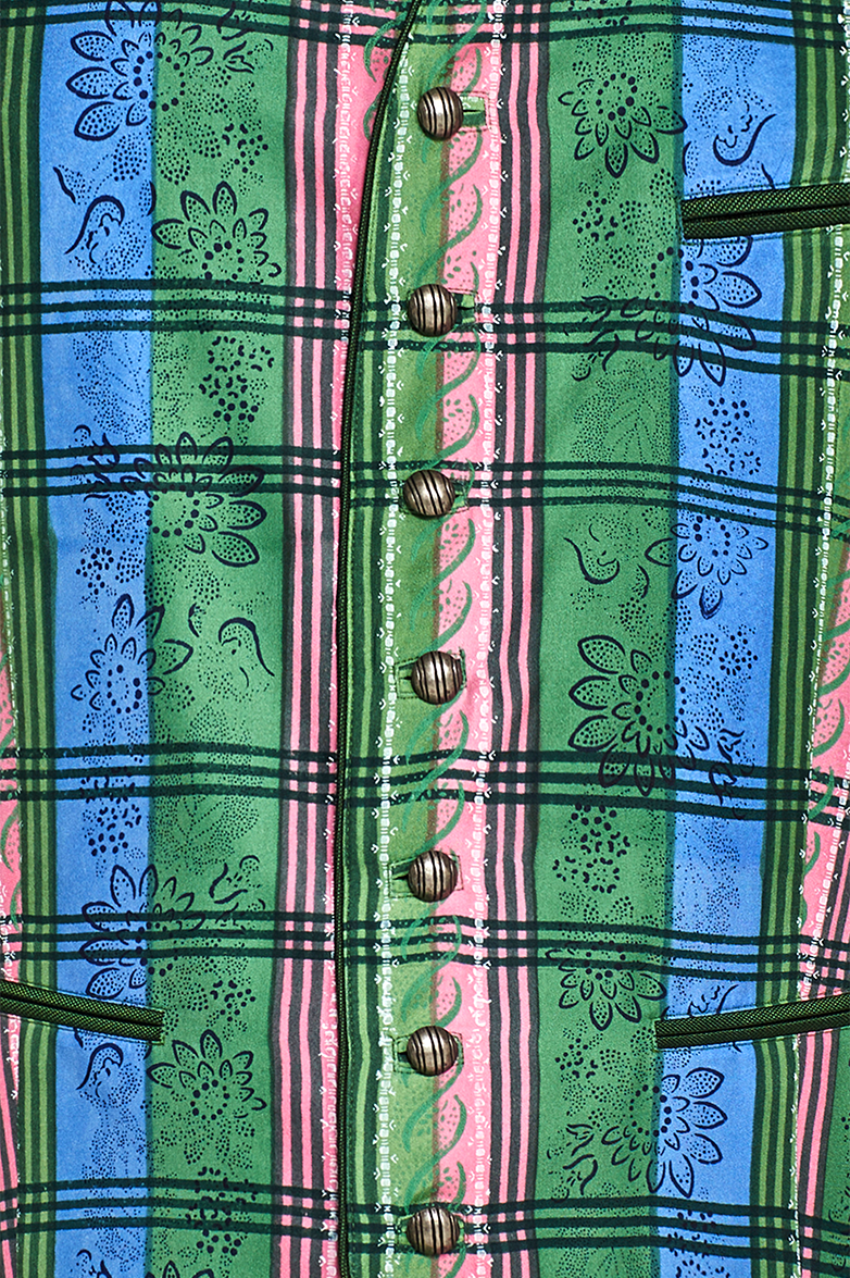 Hand-printed Gilet in pure silk - Image 4