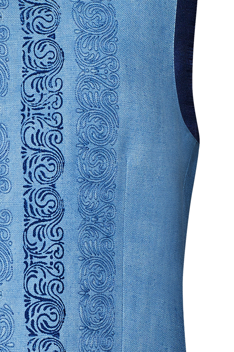 Blaudruck Gilet with relief embroidery - Image 5