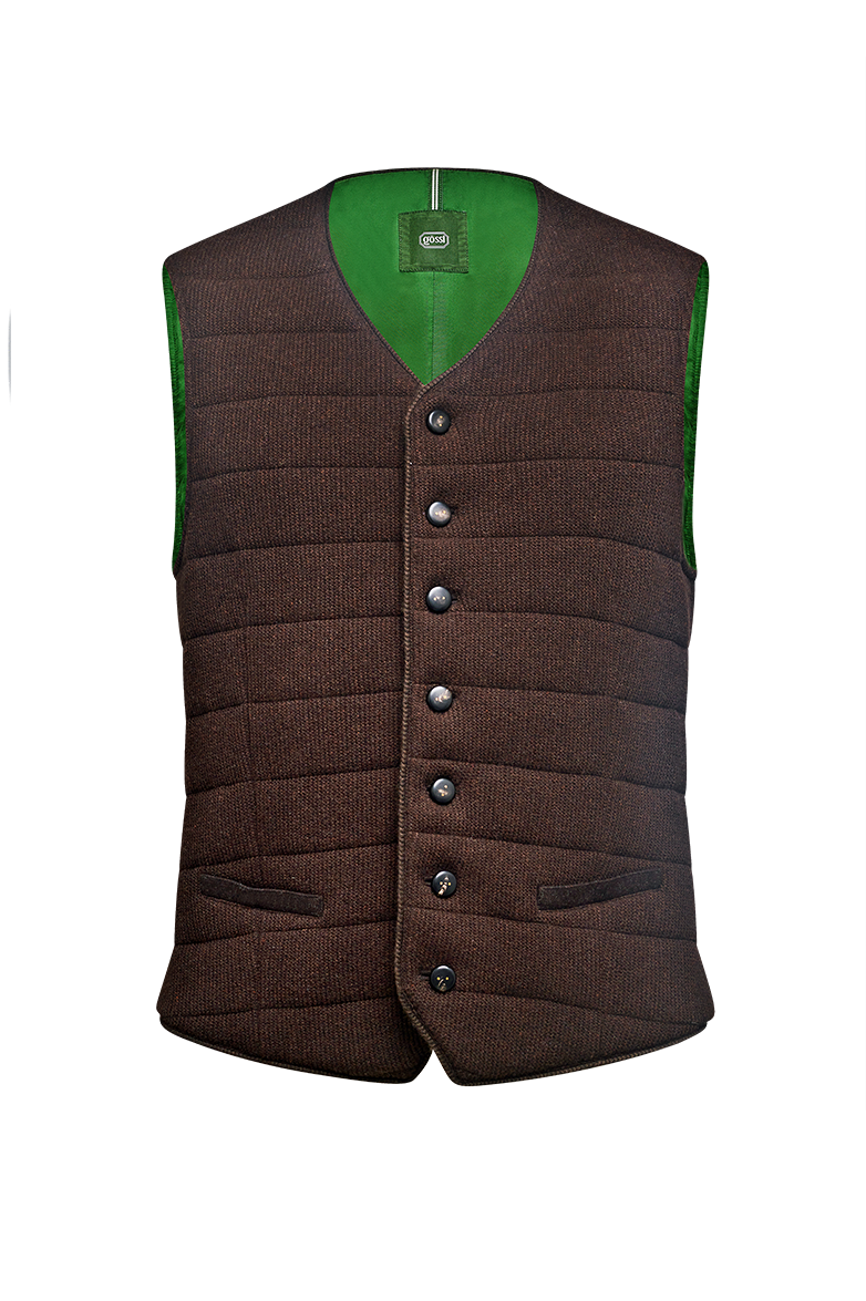 Quilted Gilet in purl/purl knit - Image 1