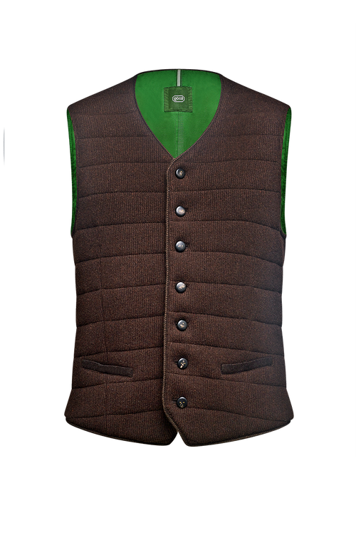 Quilted Gilet in purl/purl knit