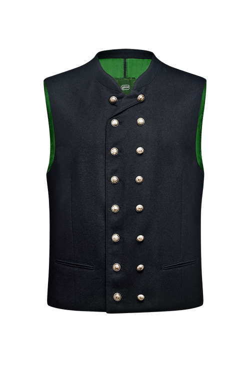 Double-breasted Gilet in Loden