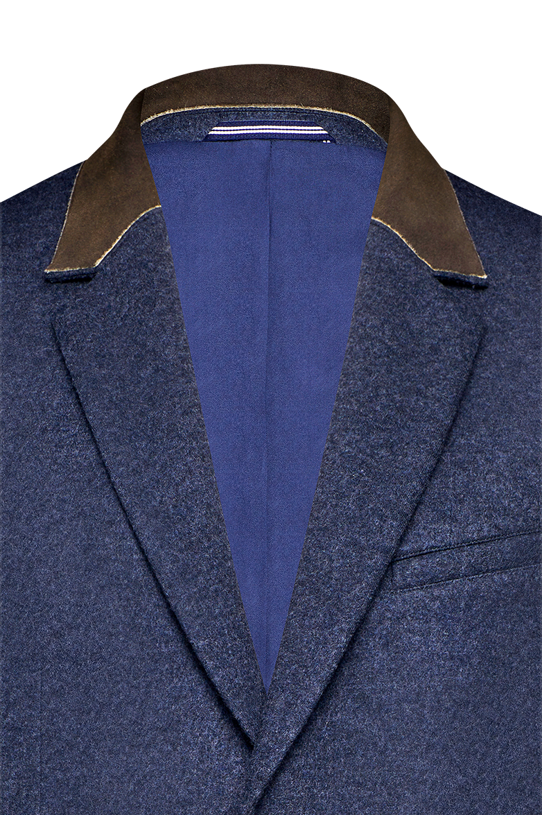 Lapel jacket with patterned knit - Image 3