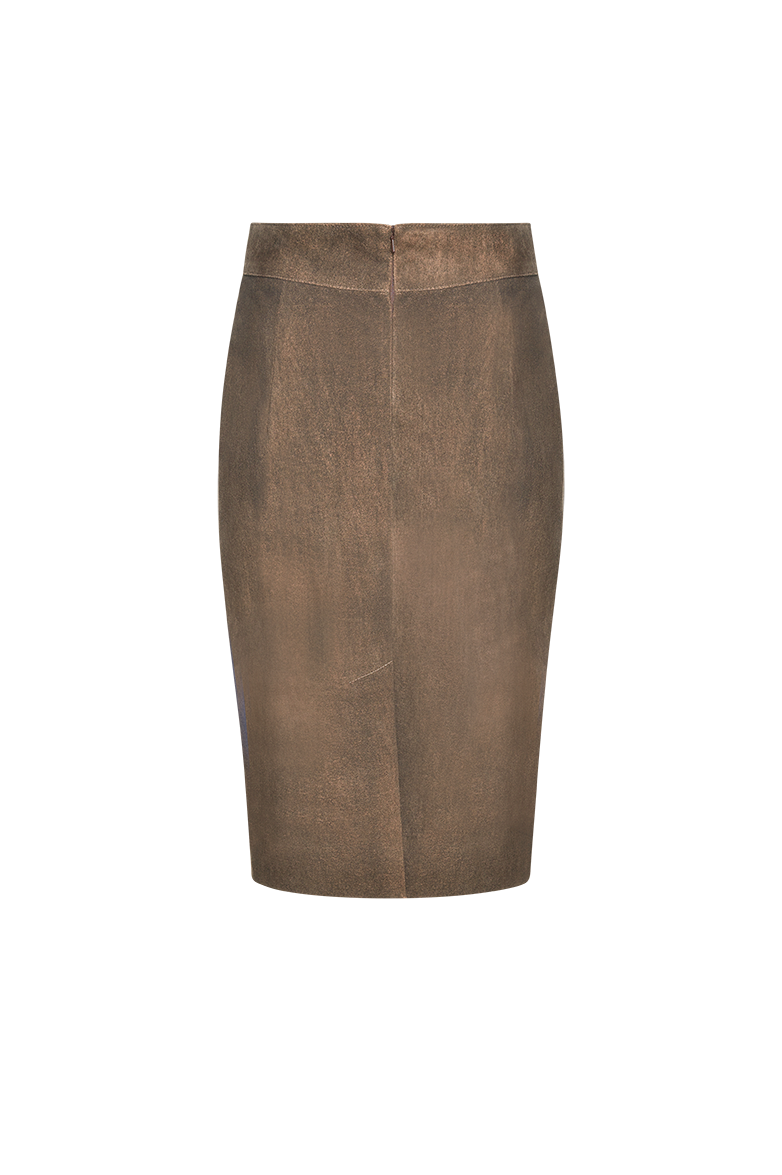 Skirt in elastic leather - Image 2