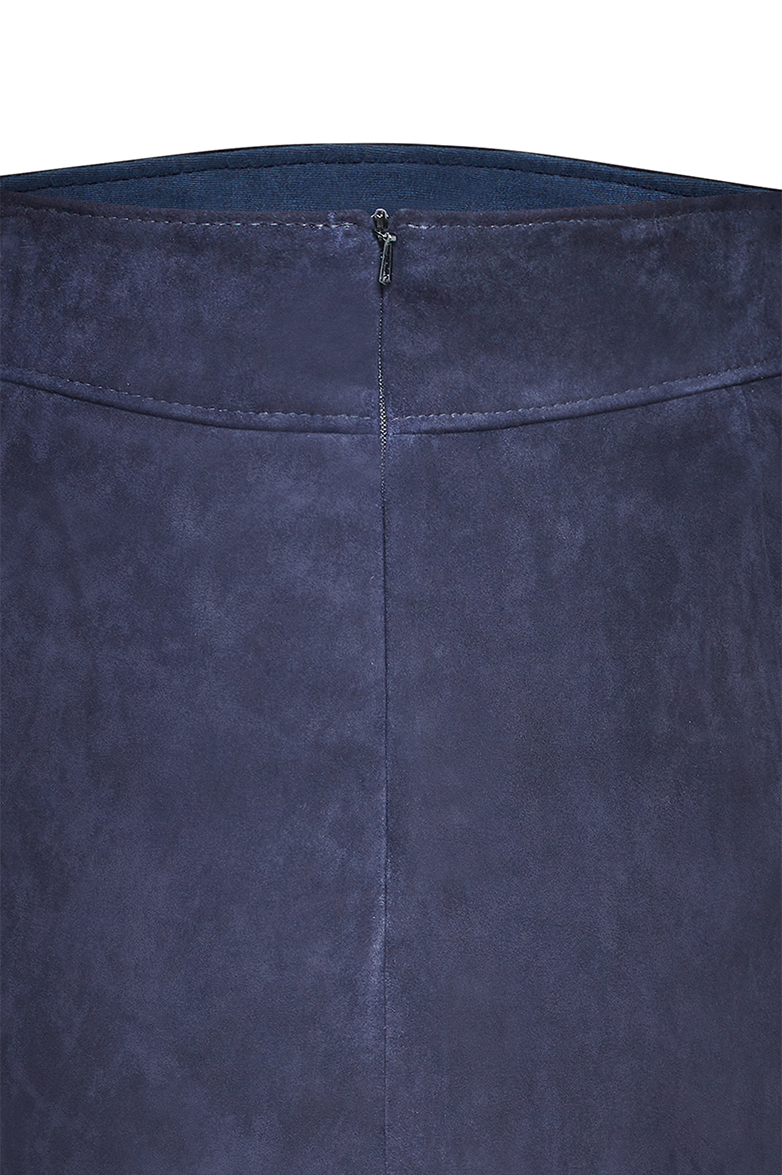 Suede skirt with rounded corners - Image 10