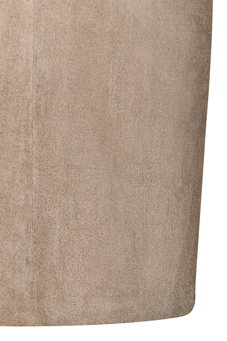 Suede skirt with rounded corners - Image 15