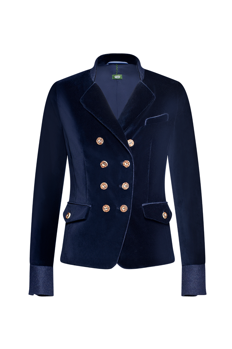 Velvet jacket with lapels - Image 1