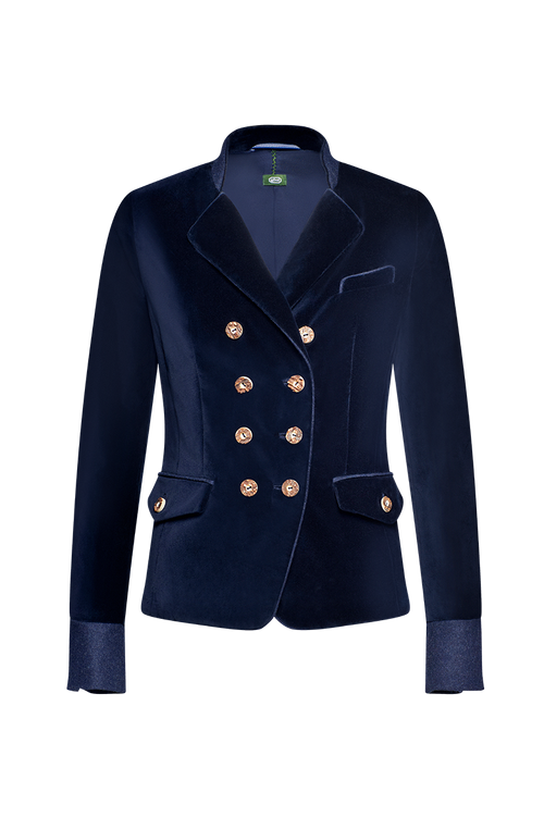 Velvet jacket with lapels