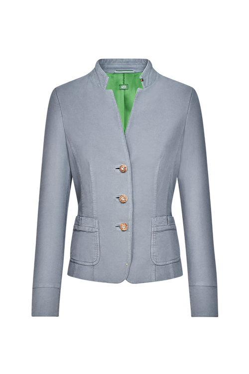 Patinated stand-collar jacket