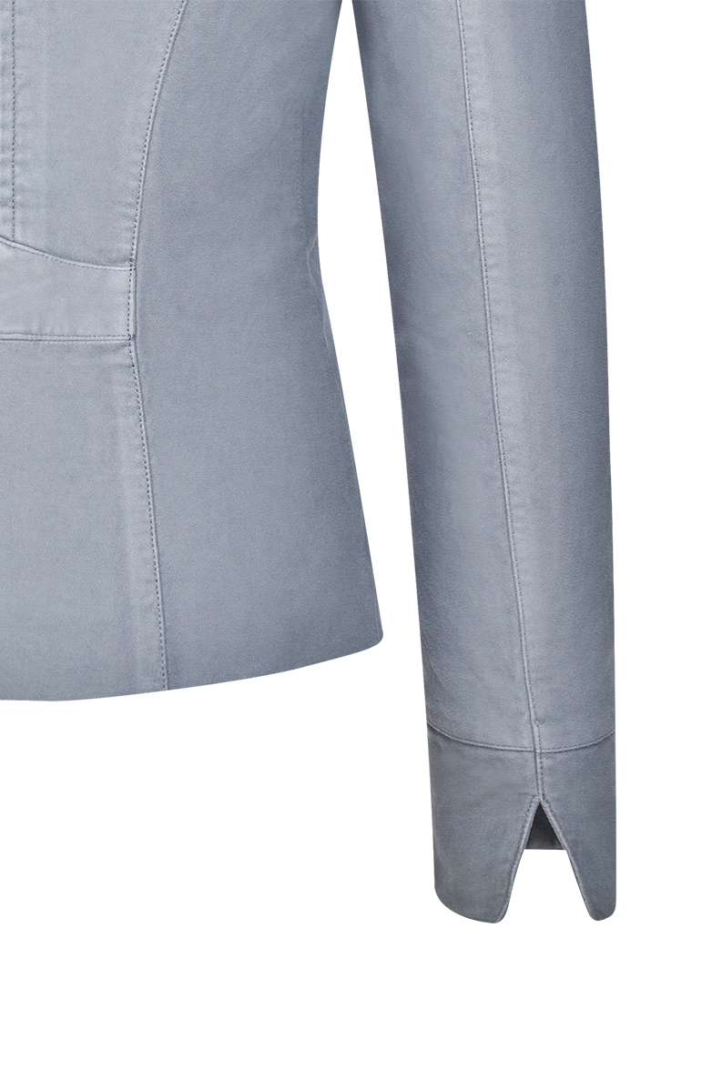 Patinated stand-collar jacket - Image 6