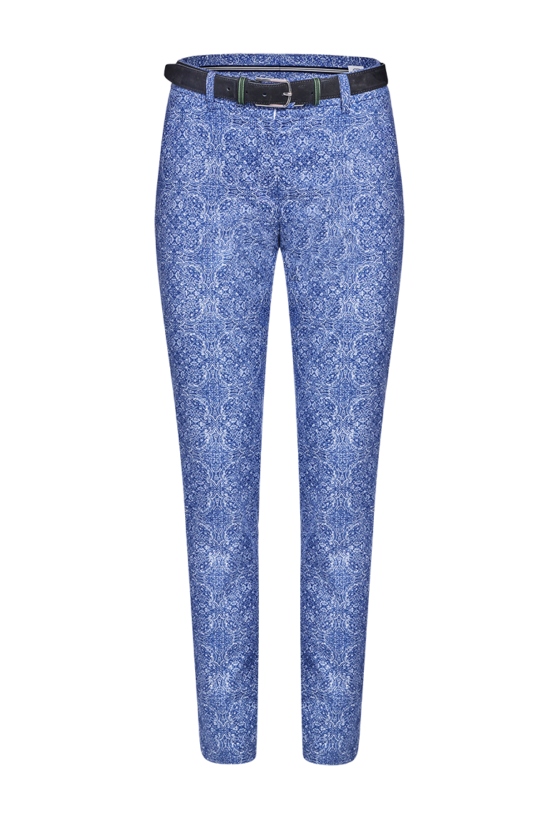Chinos with ornamental print - Image 1