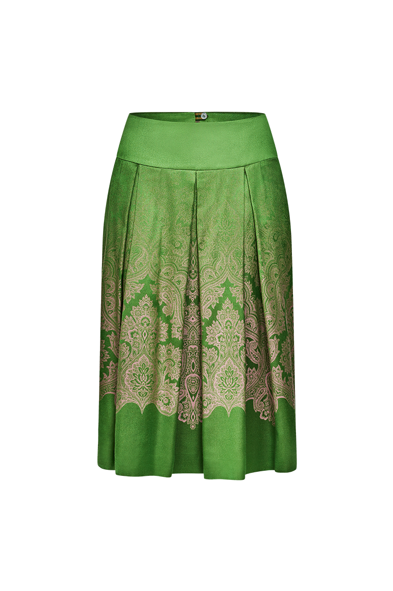 Pleated skirt with a wide yoke - Image 1