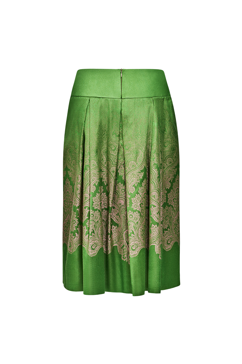 Pleated skirt with a wide yoke - Image 2