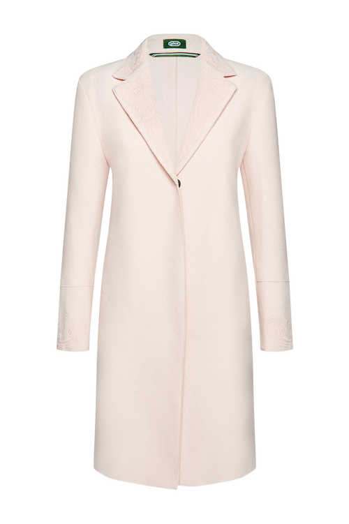 Coat with paisley embroidery