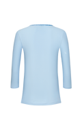 Shirt with floral wool-thread embroidery - thumbnail 2
