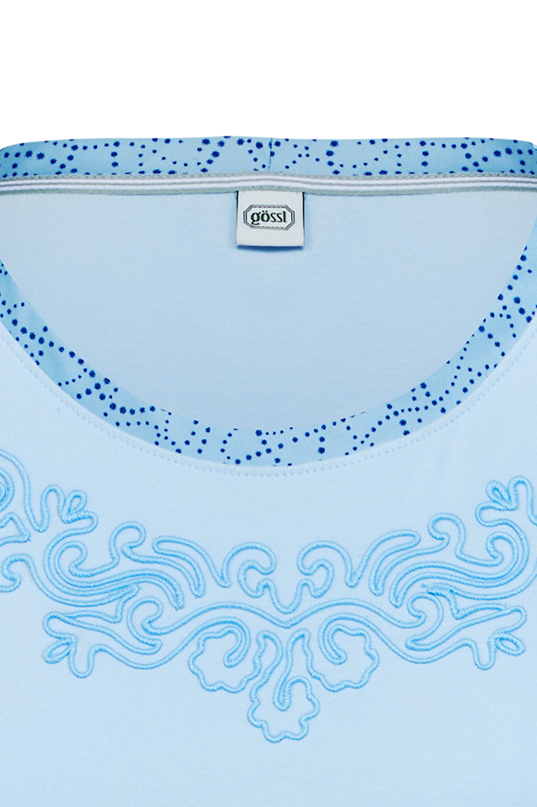 Shirt with floral wool-thread embroidery - Image 3
