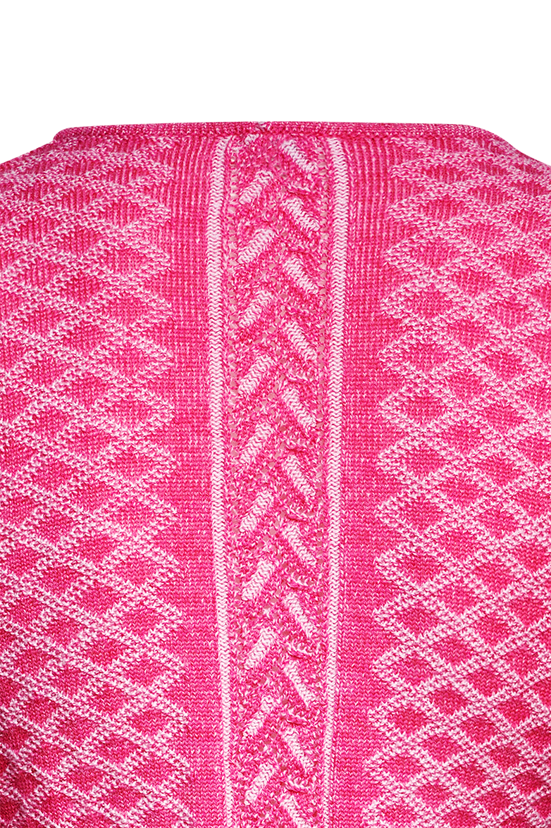 Plated cardigan with brocade pattern - Image 5