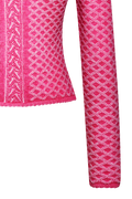 Plated cardigan with brocade pattern - thumbnail 6