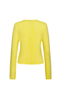 Plated cardigan with brocade pattern - thumbnail 2