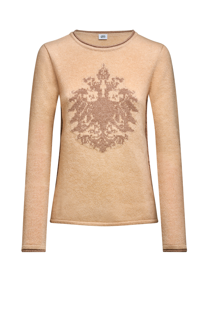 Knitted jumper with double-eagle intarsia - Image 1