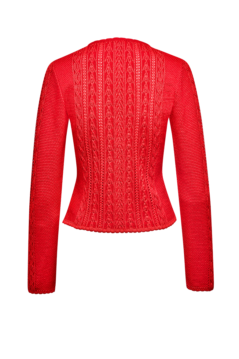 Jacket in plated knit - Image 2