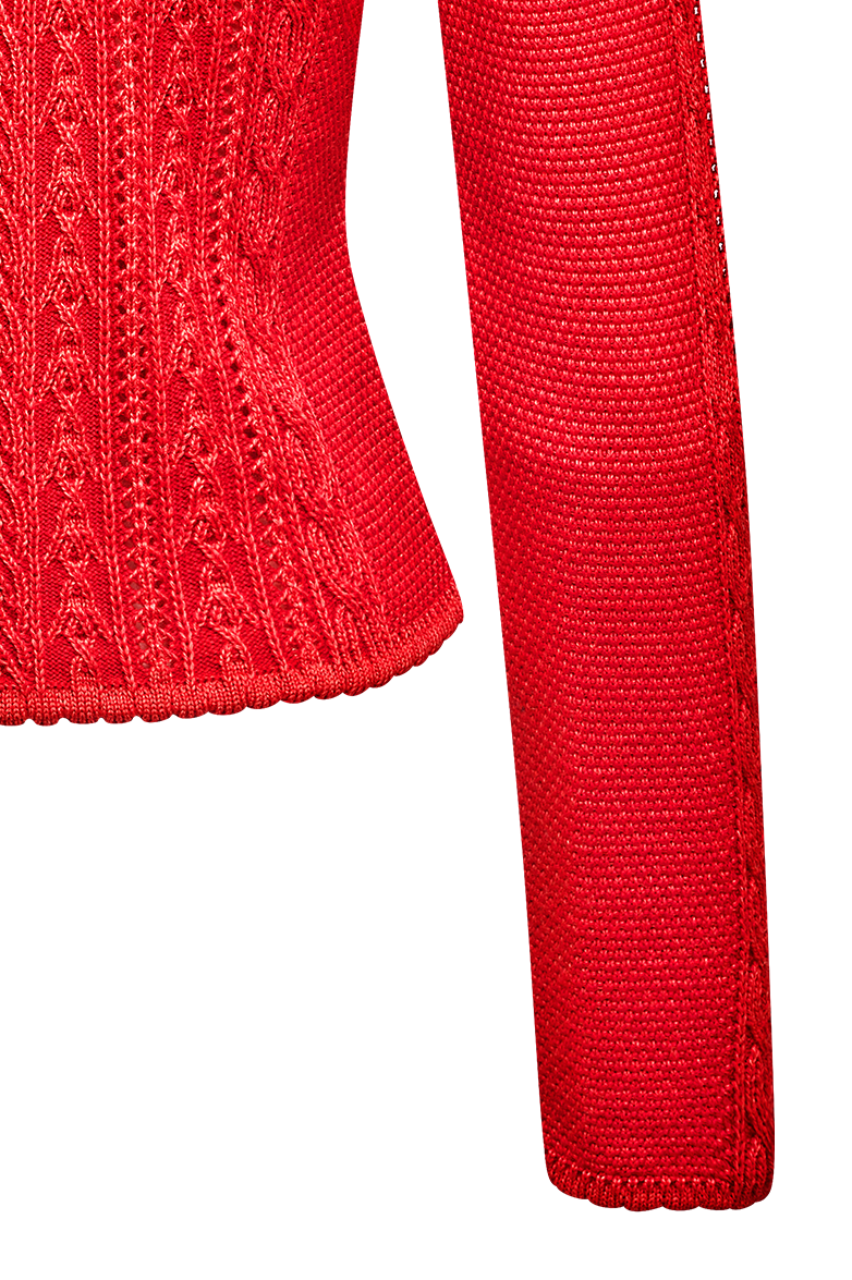 Jacket in plated knit - Image 6