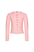 Cardigan with puff sleeves - thumbnail 1
