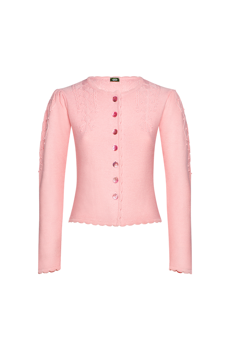 Cardigan with puff sleeves - Image 1