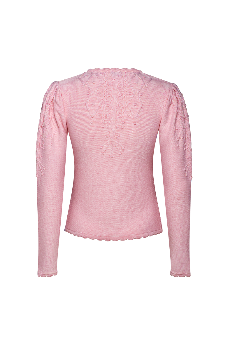 Cardigan with puff sleeves - Image 3