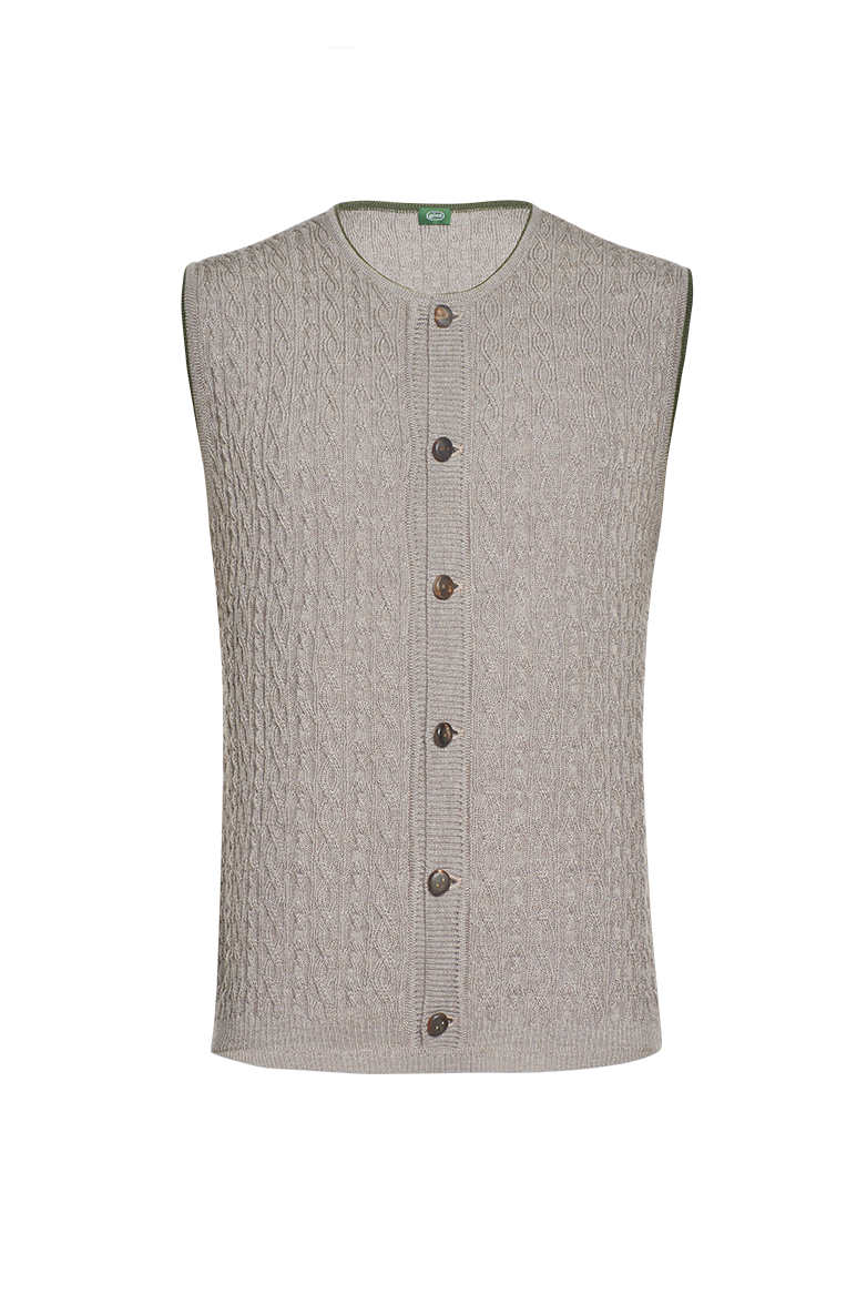 Pre-patinated knitted waistcoat - Image 1