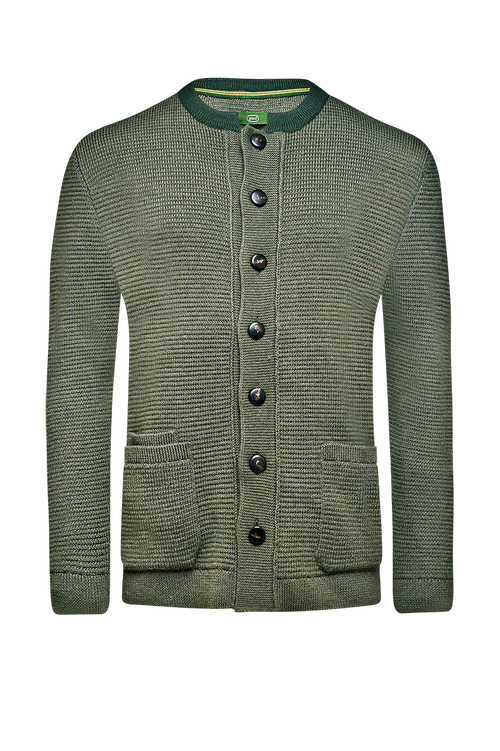 Cardigan with Loden patches