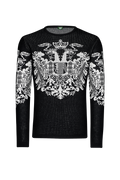 Knitted jumper with double eagle - thumbnail 1