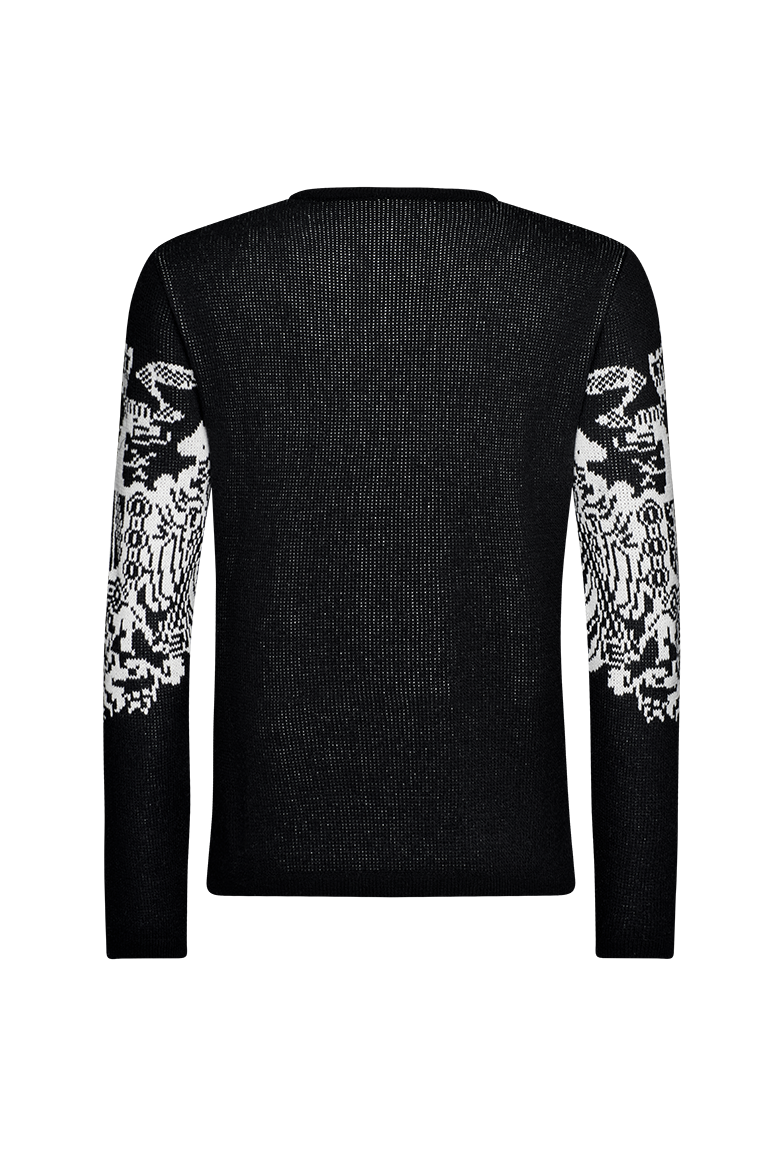 Knitted jumper with double eagle - Image 2