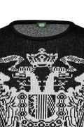 Knitted jumper with double eagle - thumbnail 3