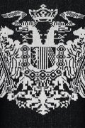 Knitted jumper with double eagle - thumbnail 4