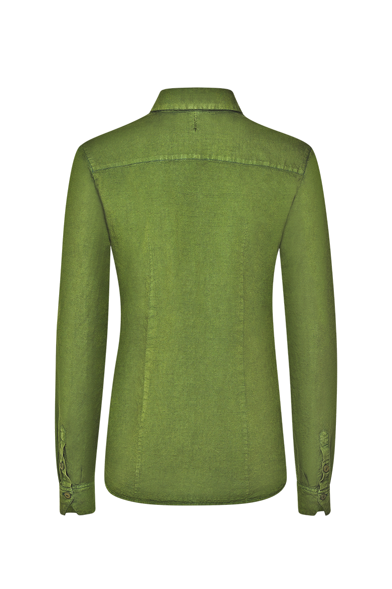 Blouse with contrasting chamois embroidery - Image 2