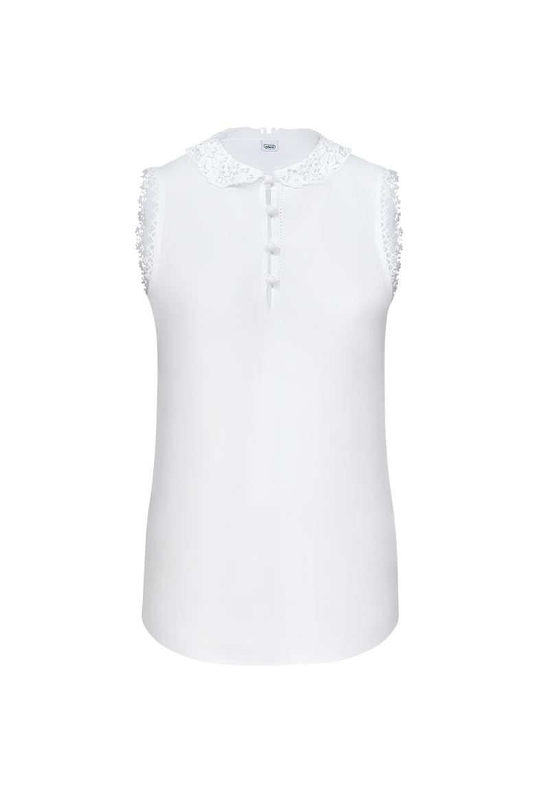 Blouse with bobbin lace - Image 1