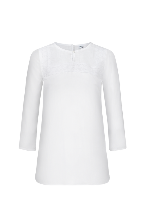 Tunic with chemical lace
