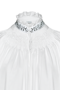Festive blouse with standing pleats - thumbnail 3