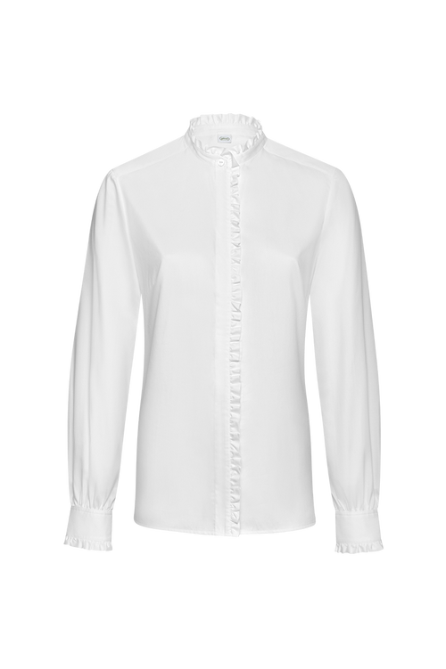Blouse with fine ruffles
