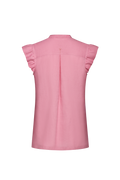 Linen blouse with flutter sleeves - thumbnail 2